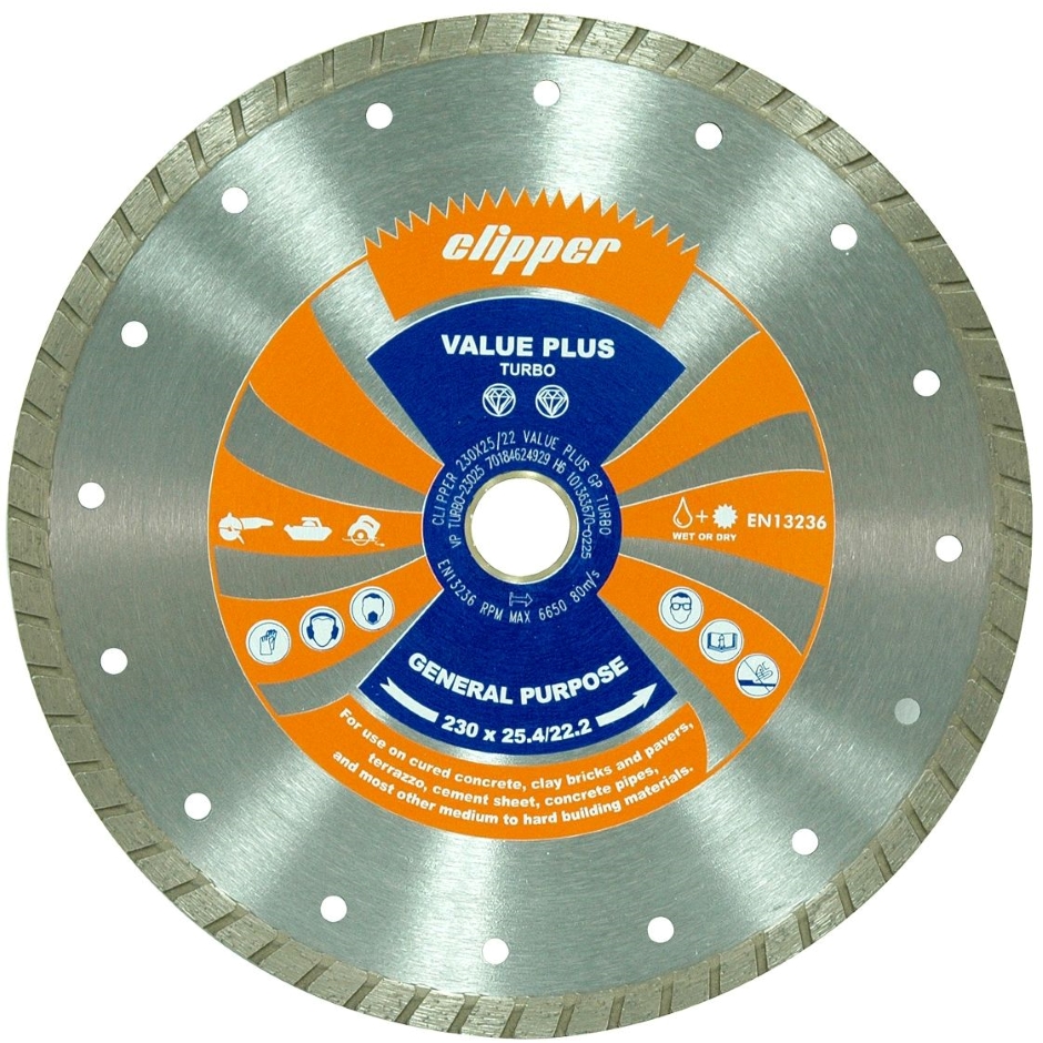 Other view of Diamond Blade - Turbo Rim - 230 x 25/22 mm - Clipper® - Norton