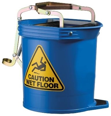 Other view of Wide Mouth Roller Wringer Bucket - Plastic - Blue - 16 L - IW-020B - Contractor™ - Oates