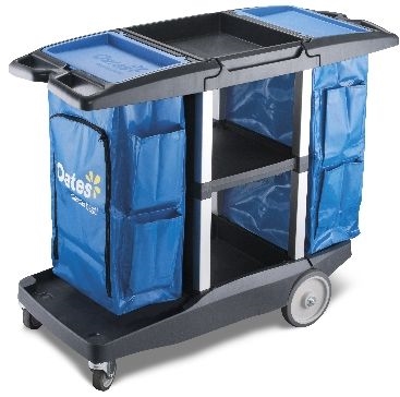 Other view of Dual Handle House Keeping Cart - 3 Shelf - 4 Wheel - JC-3200D - Oates