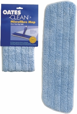 Other view of Flat Mop Refill - Microfiber - Blue - 350 x 410 x 120 mm - MF-011 - Oates