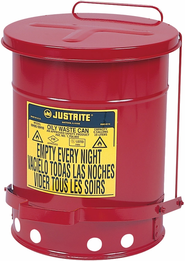 Other view of Oily Waste Can - Foot-Operated - 80 L - 9700 - Justrite - PBA Safety