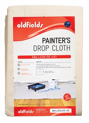 Other view of Drop Cloth - Heavy Duty - Cotton - 3.6 m x 3.66 m - Pro Series - 871P - Painter - Oldfields