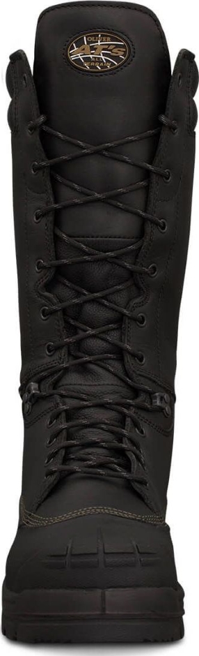 Other view of Men's Safety Mining Boots - High-Leg Ankle - Anti-Static - Lace-Up - Full Grain Leather - Black - Size 5 - AT 65-691 - Oliver