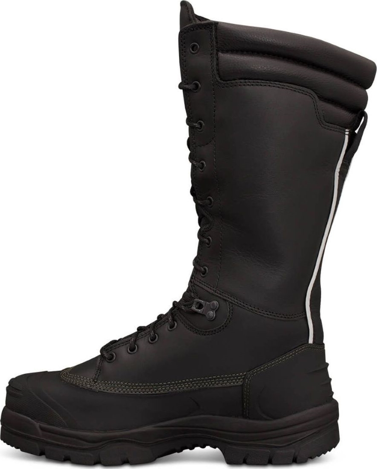 Other view of Men's Safety Mining Boots - High-Leg Ankle - Anti-Static - Lace-Up - Full Grain Leather - Black - Size 5 - AT 65-691 - Oliver