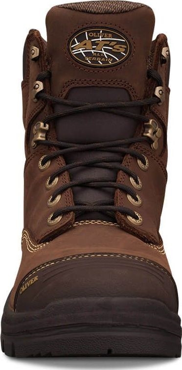 Other view of Oliver - Safety Boots - Mens - Ankle - Anti-Static - Lace Up - Leather - Brown - AT 55-337 - Brown - Size 11 - 9320922577192