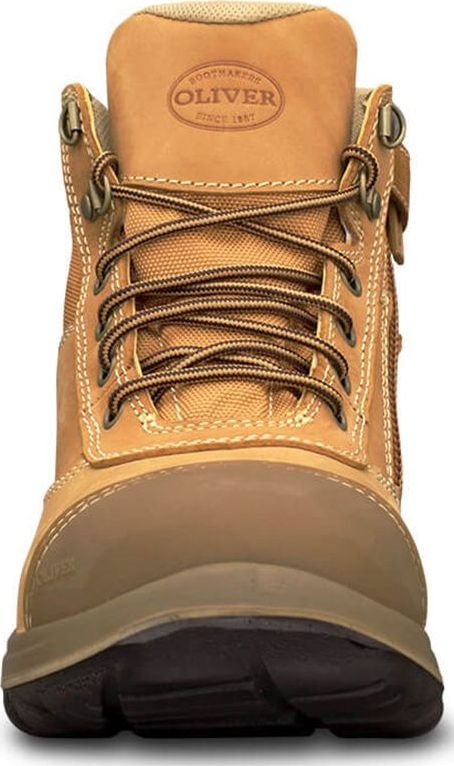 Other view of Oliver - Safety Boots - Ankle - Lace Up with Side Zipper - Nubuck Leather - 34-662P - Wheat - Size 7 - 9320922578021