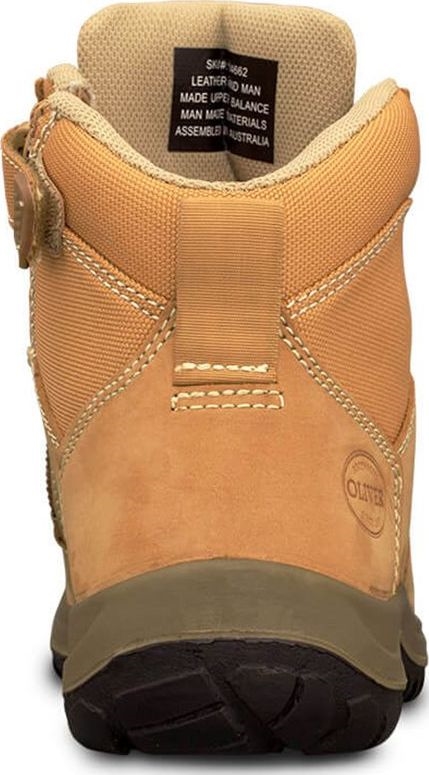 Other view of Oliver - Safety Boots - Ankle - Lace Up with Side Zipper - Nubuck Leather - 34-662P - Wheat - Size 12 - 9320922578113