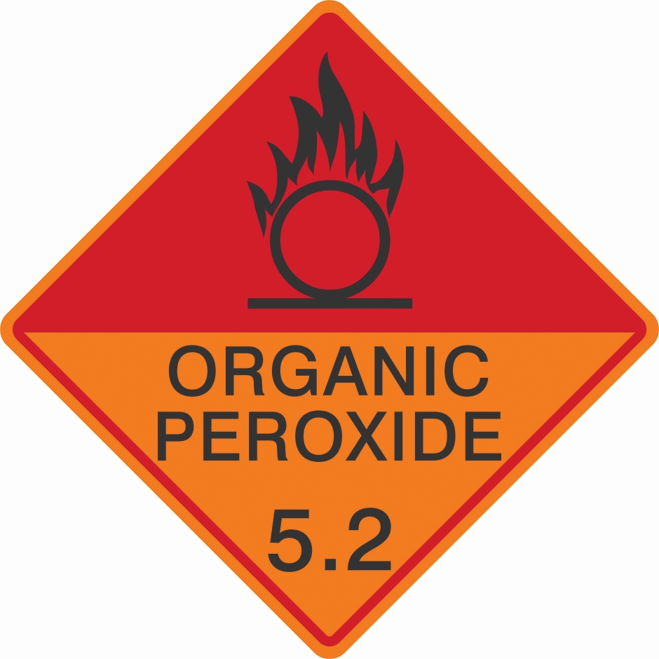 Other view of Safety Sign - Dangerous Goods Class Diamond - Oxidizing Agent 5.1 - Polypropylene - Black On Yellow - 270 x 270 mm - Prosafe