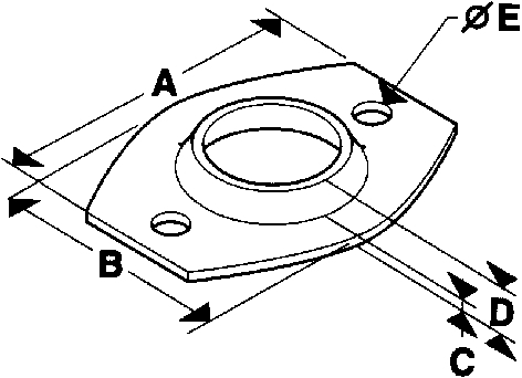 Other view of FLANGE PIPE SLIP-ON OVAL GALV. 50MM