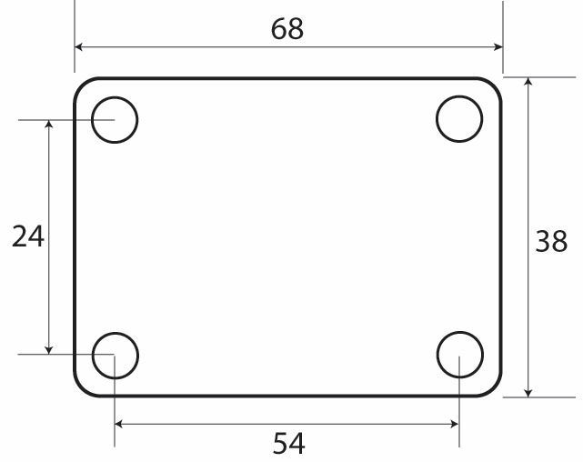 Other view of Plate Castor - Fixed - 115 kg - Cast Iron Tyre - Grey - 75 mm - i2 Series - Easyroll - EHI