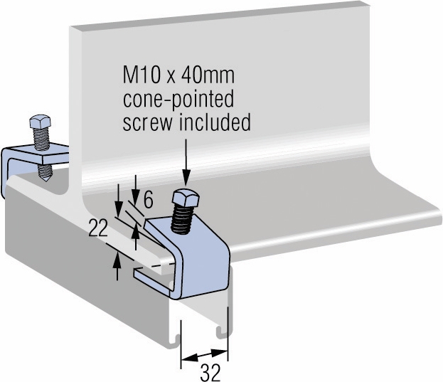 Other view of CLAMP BEAM Z/P C-TYPE CLIP P1272 200KG