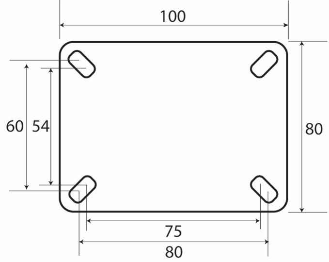 Other view of Plate Castor - Swivel - 100 kg - Rubber Tyre - Grey - 125 mm - i4 Series - Easyroll - EHI