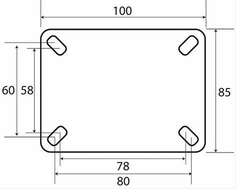 Other view of Specialty Plate Castor with Total Lock Brake - Swivel - 230 kg - Nylon Tyre - White - 125 mm - S5 Series - Easyroll - EHI