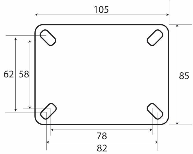 Other view of Plate Castor - Fixed - 200 kg - Nylon/Polypropylene Tyre - White - 100 mm - i3 Series - Easyroll - EHI