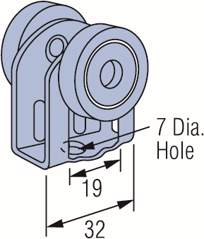 Other view of TROLLEY ASSEMBLY 2 WHEEL Z/P 32X19 P2749