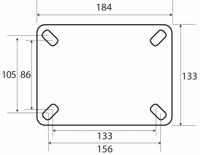 Other view of Plate Castor - Heavy Duty - Swivel - 2000 kg - Polyurethane/Cast Iron Tyre - Yellow - 254 mm - Easyroll - EHI