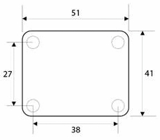 Other view of Plate Castor - Swivel - 55 kg - Rubber Tyre - Grey - 75 mm - G1 Series - Easyroll - EHI