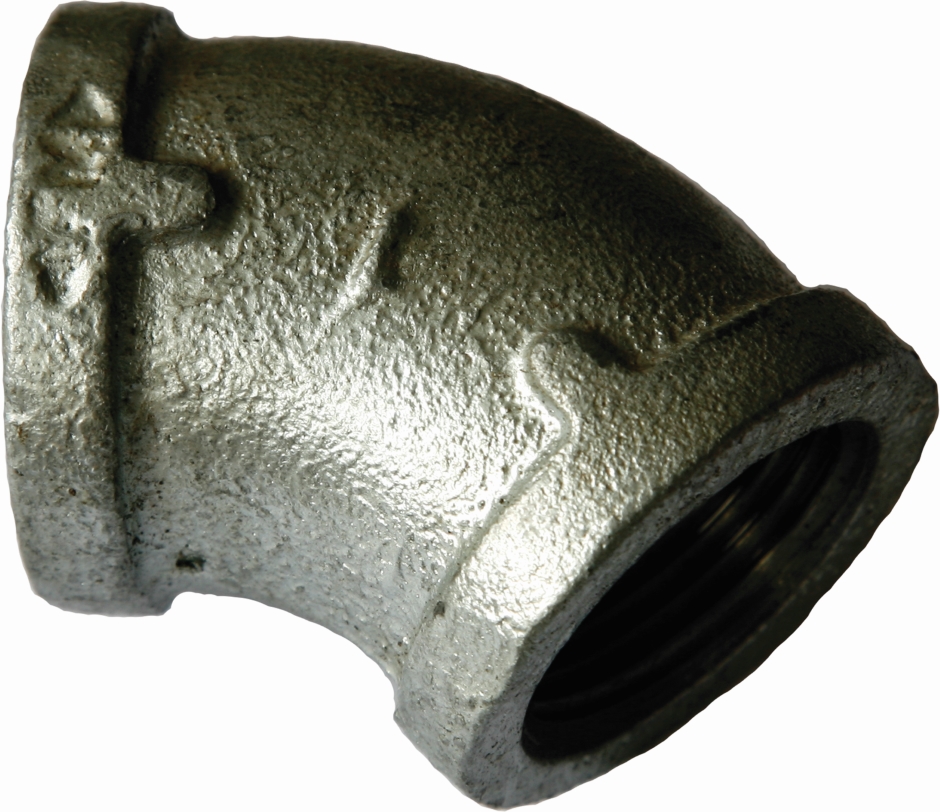 Other view of AAP Elbow - Female & Female - 45 Degree - Malleble Iron - Galvanized - 40Nb - LEF40