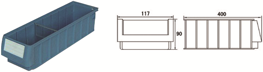 Other view of Storage Bin - PP - D400 x W146 x H110mm - JBS