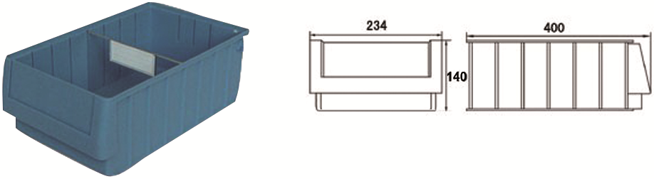 Other view of JBS - BIN STORAGE - PP - D400 X W234 X H140MM - JBS-PSB-3