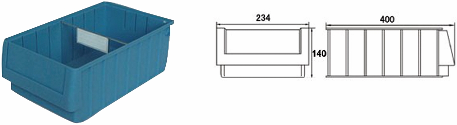 Other view of Storage Bin - PP - D400 x W146 x H110mm - JBS