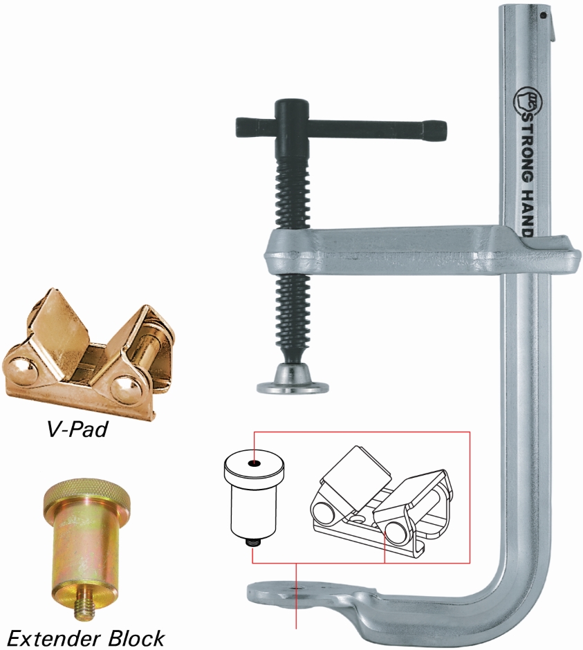 Other view of 4-In-1 Utility Quick Action Clamp Kit - Sliding Arm - Steel - Nickel/Chrome - 1089 kg Force - 267 mm Capacity - UM105PM-C3 - StrongHand Tools