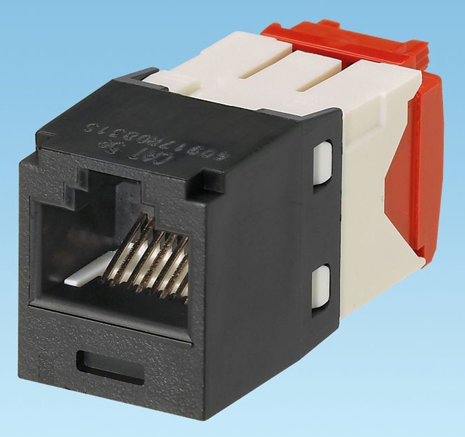 Other view of Universal Jack Module - ABS - Black - RJ45 - 8P/8W - Category 5e UTP - Mini-Com™ - Panduit