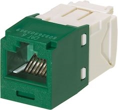 Other view of Universal Jack Module - ABS/Polycarbonate - Green - 8P/8W - Category 6 UTP - Mini-Com™ - Panduit