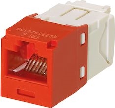 Other view of Universal Jack Module - ABS/Polycarbonate - Red - 8P/8W - Category 6 UTP - Mini-Com™ - Panduit