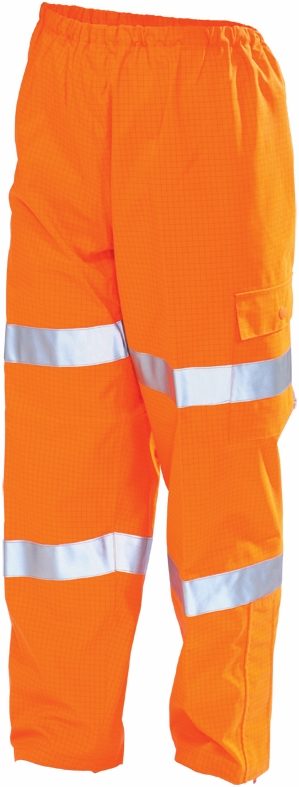 Other view of Waterproof Trouser With 3M Reflective Tape – Oxford Polyester – Orange – Small – WWBP002DN – Tornado Advanced