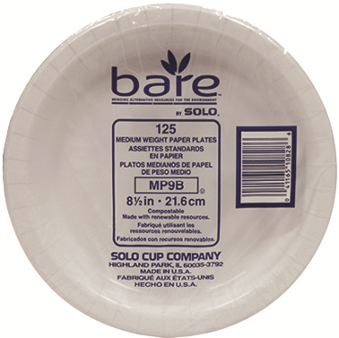 Other view of Cast Away - CA-CP9 - Disposable Paper plates - White - 230mm - Carton of 500