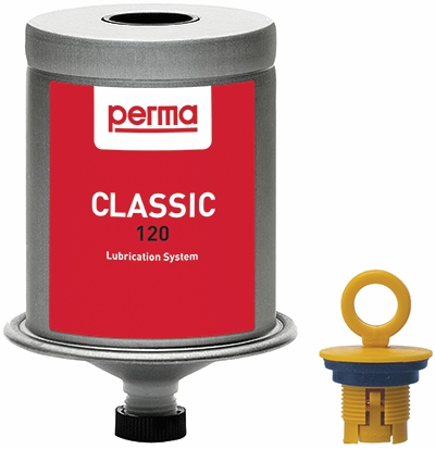 Other view of Single-Point Lubrication System - 120 cu-cm - 1/4" BSP - 1 Month - Yellow - SF01 Multi-Purpose Grease - CLASSIC - Perma