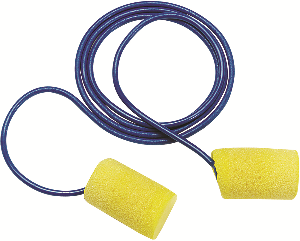 Other view of 3M E-A-R Classic™ 70071514940 311-1101 Earplugs - Disposable - Corded - PVC Foam - Textured - Class 3 - 21dB - Yellow - Regular - Pack of 200 Pairs