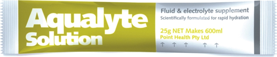 Other view of Aqualyte Solution - Lemon Lime - 25 g Sachet - 40610 - Point Health - (250 Satchets)