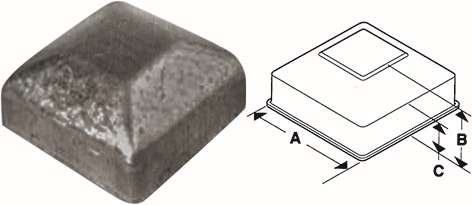 Other view of CAP TUBE FENCE SQUARE GALVABOND 65MM