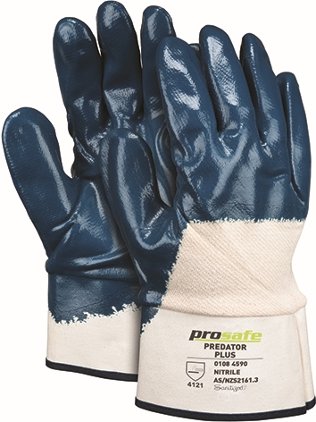 Other view of Prosafe Predator+ W9760 Safety Cuff General Purpose Gloves - Blue L - Nitrile 3/4 Dipped