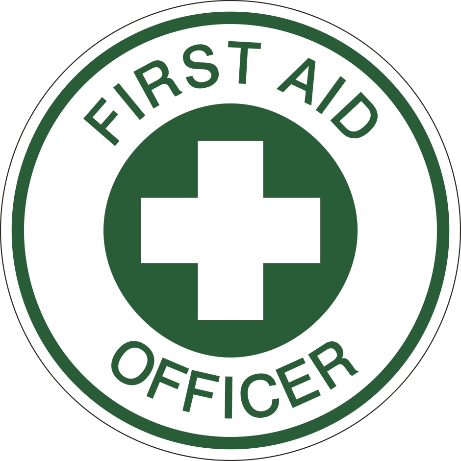 Other view of Hard Hat Sticker - First Aid Officer - Self Adhesive Vinyl - Green on White - 56 mm - 793347 - Prosafe - (5/Pack)