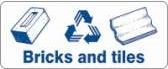 Other view of Safety Sign - Recycling - Bricks and Tiles - Self-Adhesive Sticker - 300 x 125 mm - Prosafe