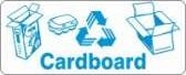 Other view of Safety Sign - Recycling - Cardborad - Self-Adhesive Sticker - 300 x 125 mm - Prosafe