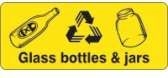 Other view of Safety Sign - Recycling - Glass Bottles and Jars - Polyethylene - 450 x 180 mm - Prosafe