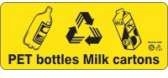 Other view of Safety Sign - Recycling - PET Bottles and Milk Cartons - Polyethylene - 450 x 180 mm - Prosafe