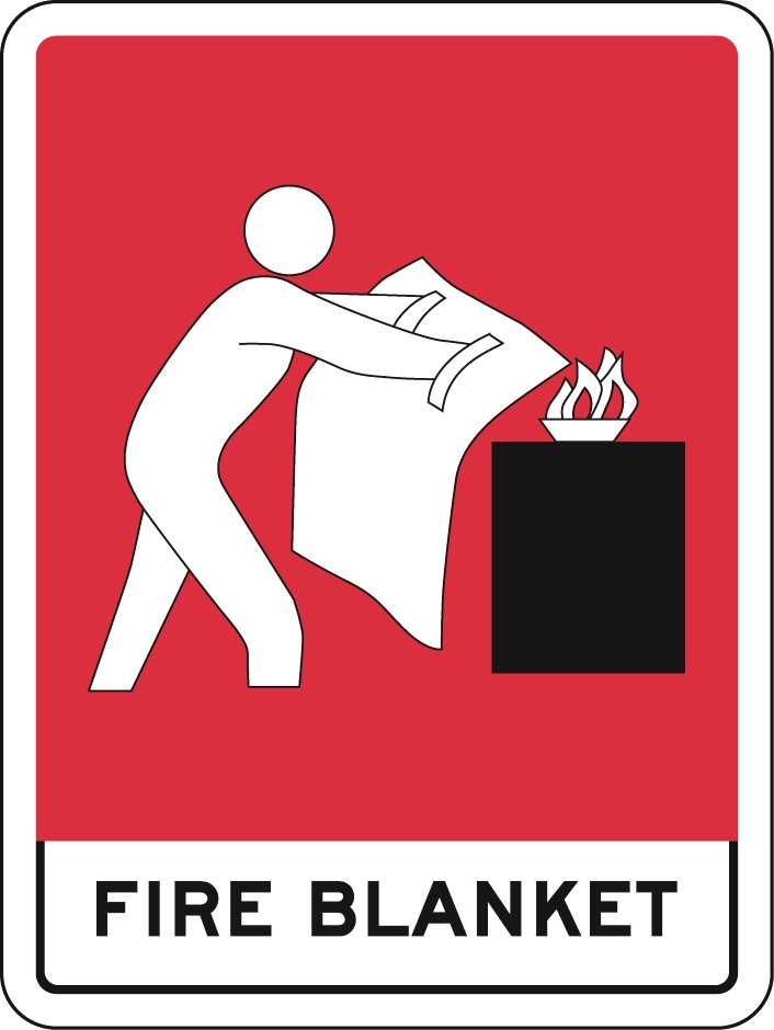 Other view of Safety Sign - Fire Equipment - Fire Blanket - Colorbond Steel - Red/Black/White - 225 x 300 mm - Prosafe