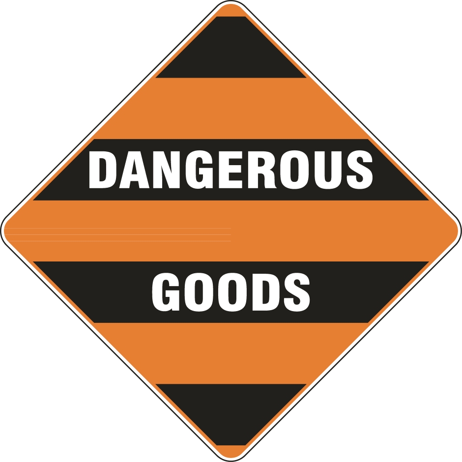 Other view of Safety Sign - Dangerous Goods Class Diamond - Dangerous Goods - Polyethylene - White On Orange/Black - 270 x 270 mm - Prosafe