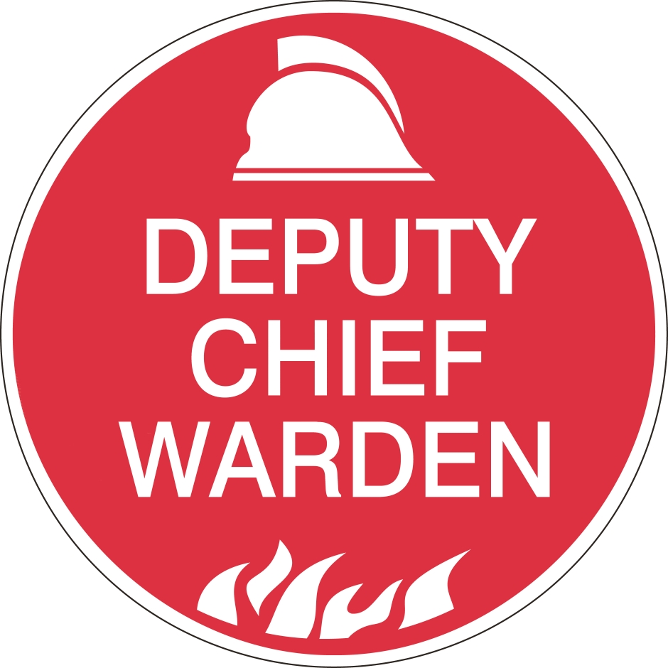 Other view of Hard Hat Sticker - Deputy Chief Warden - Self Adhesive Vinyl - White on Red - 56 mm - 1946049 - Prosafe - (5/Pack)