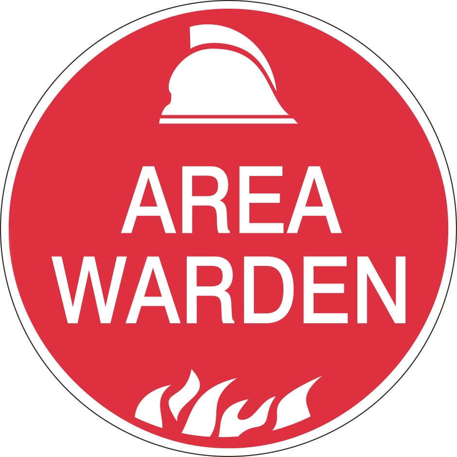 Other view of Hard Hat Sticker - Area Warden - Self Adhesive Vinyl - White on Red - 56 mm - 1946066 - Prosafe - (5/Pack)