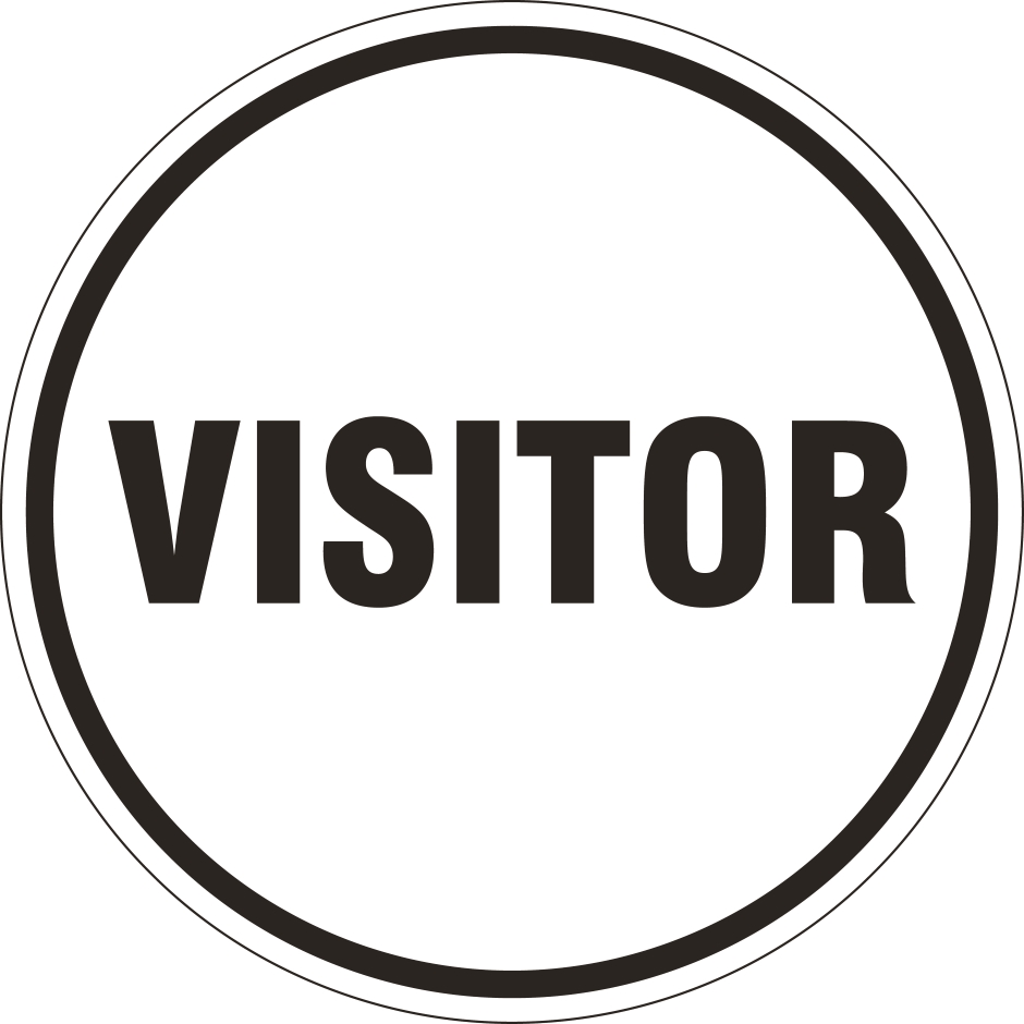 Other view of Hard Hat Sticker - Visitor - Self Adhesive Vinyl - Black on White - 56 mm - 1946083 - Prosafe - (5/Pack)