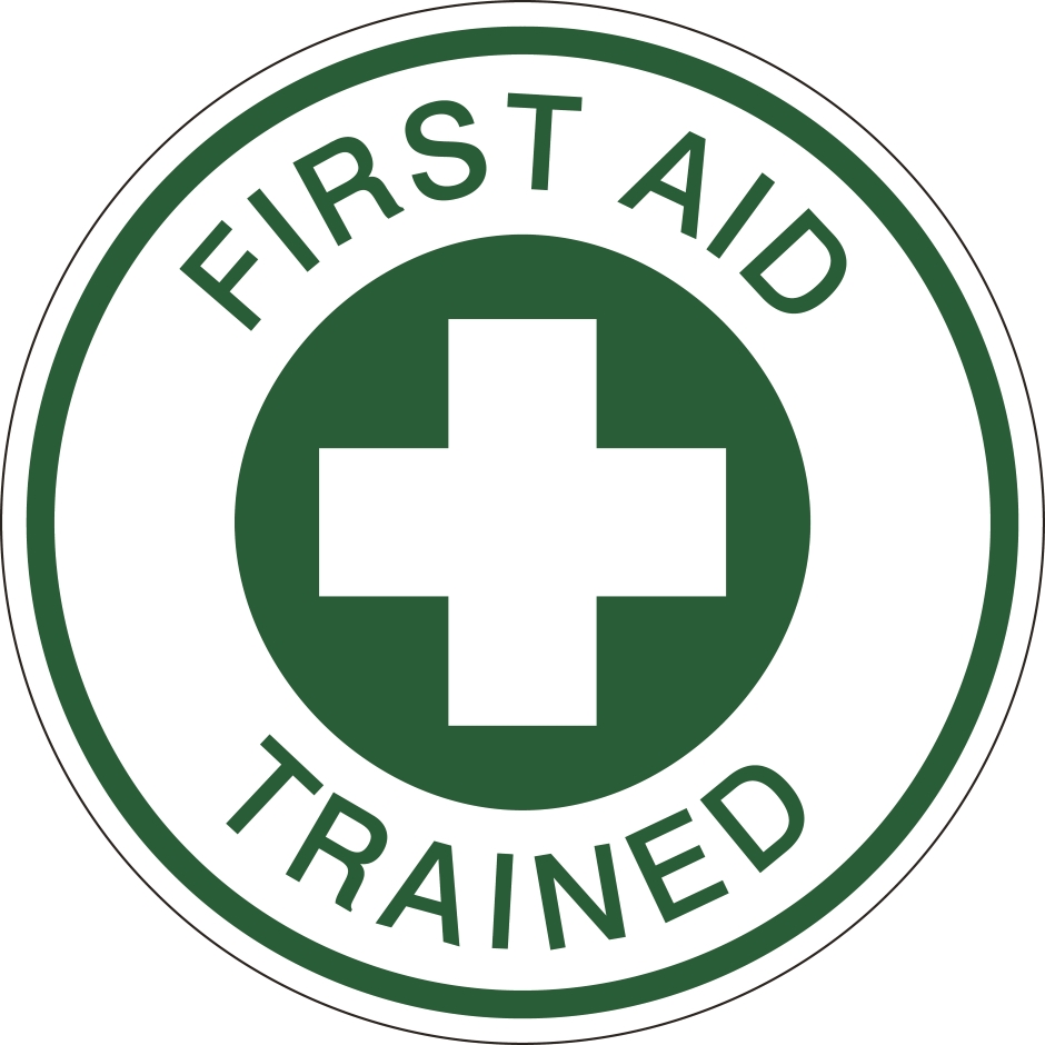 Other view of Hard Hat Sticker - First Aid Trained - Self Adhesive Vinyl - Green on White - 56 mm - 1946100 - Prosafe - (5/Pack)