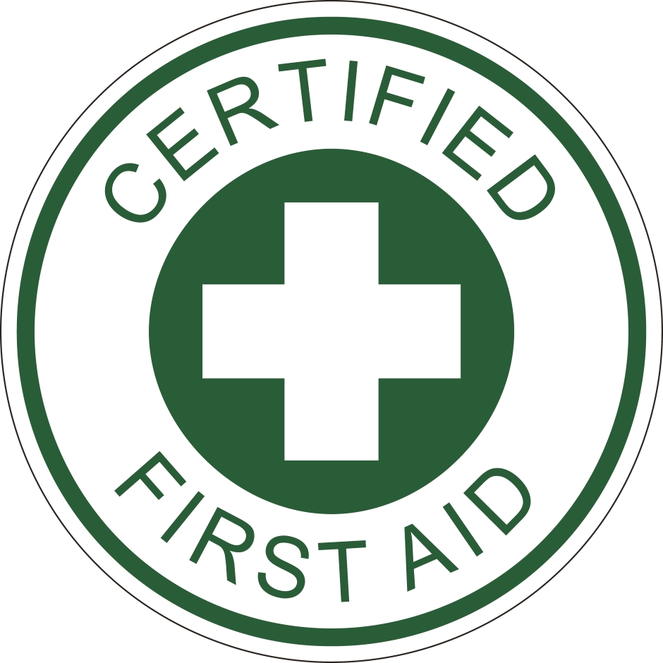 Other view of Hard Hat Sticker - Certified First Aid - Self Adhesive Vinyl - Green on White - 56 mm - 1946117 - Prosafe - (5/Pack)