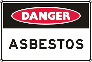 Other view of Safety Sign - Danger - Asbestos - Polypropylene - Red/Black/White - 600 x 450 mm - Prosafe