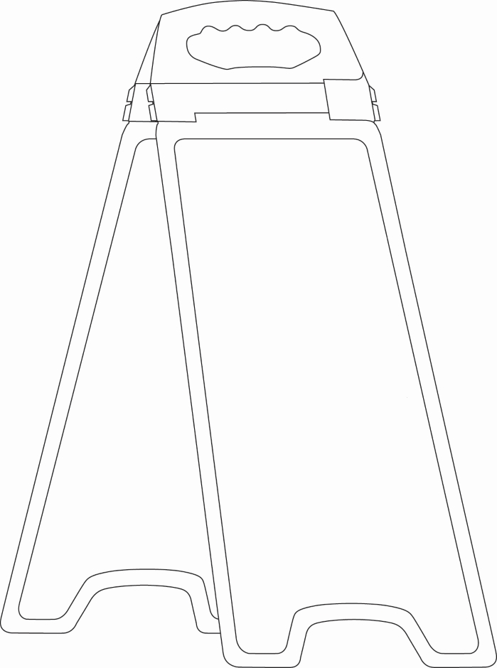 Other view of Deluxe Floor Stand - Blank - Polypropylene - White - 300 x 670 mm - 5301457 - Prosafe